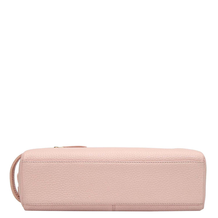 Wax Leather Multi Pouch - Baby Pink