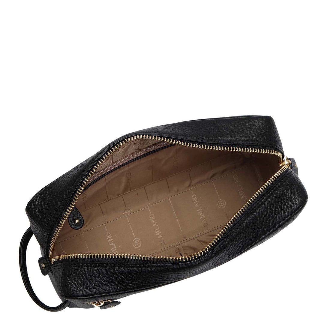 Wax Leather Multi Pouch - Black