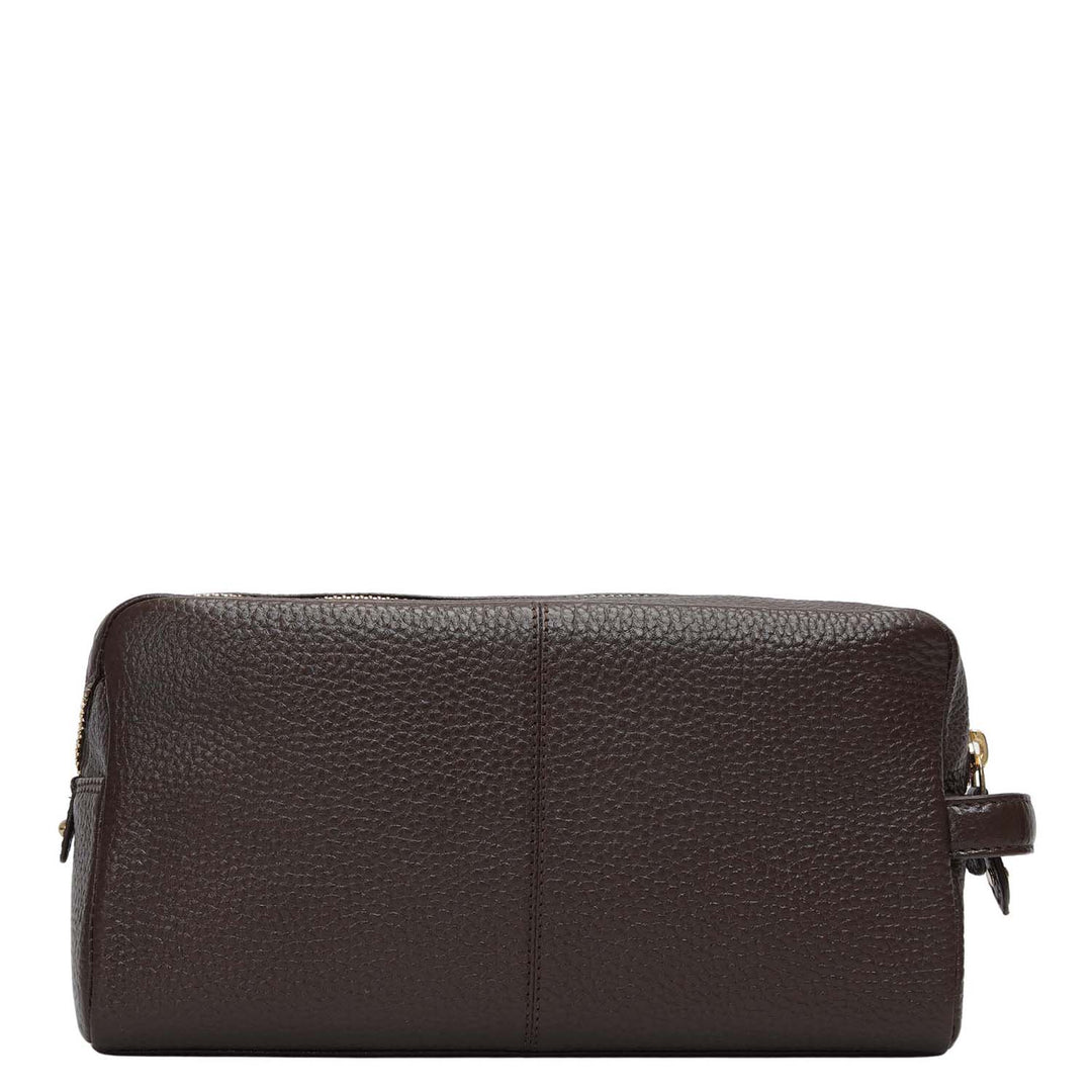 Wax Leather Multi Pouch - Chocolate