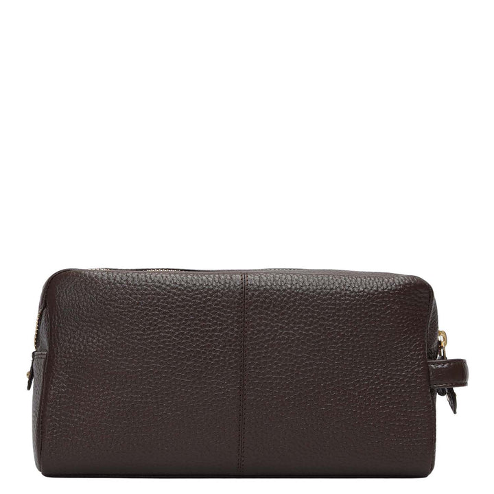 Wax Leather Multi Pouch - Chocolate