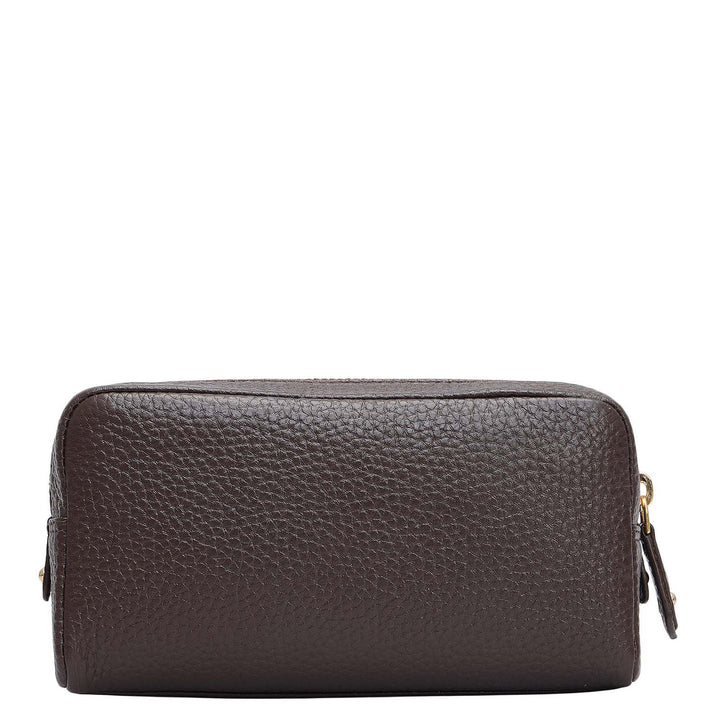 Wax Leather Multi Pouch - Chocolate