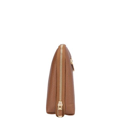 Wax Leather Multi Pouch - Cognac