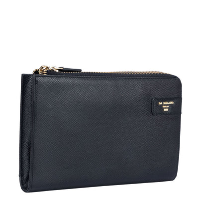 Franzy Leather Multi Pouch - Black
