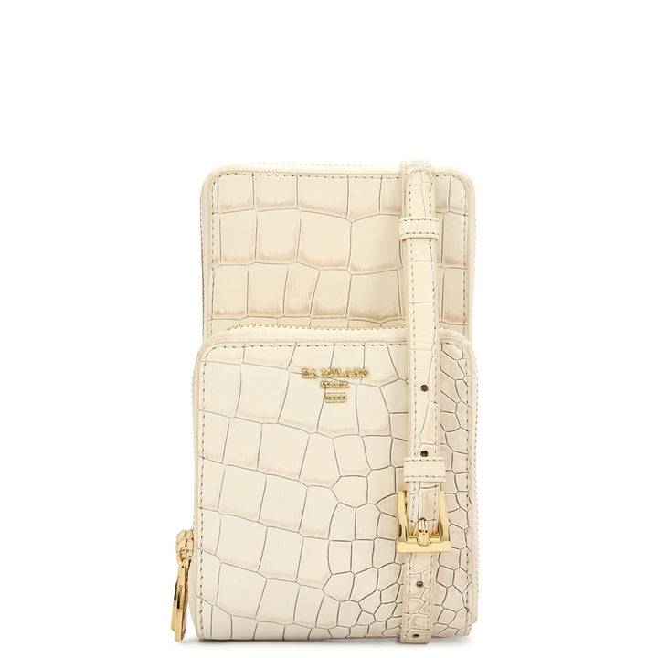 Croco-Texture Cross Body - Marshmallow