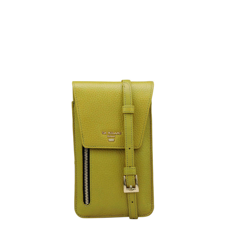 Wax Leather Crossbody - Green Tea