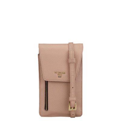 Wax Leather Crossbody - Hyper Pink