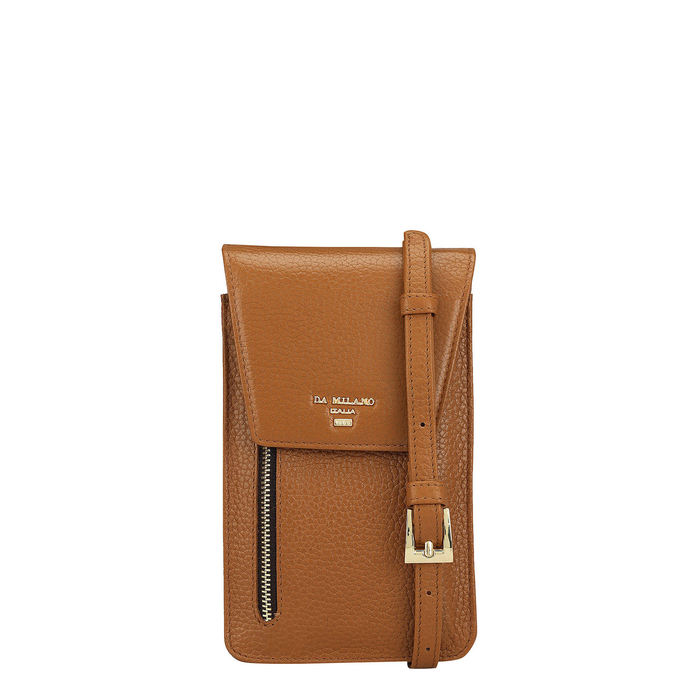 Wax Leather Crossbody - Tan