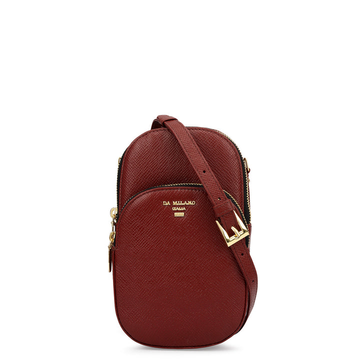 Franzy Leather Crossbody - Cherry