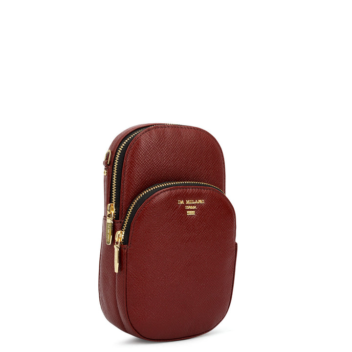 Franzy Leather Crossbody - Cherry
