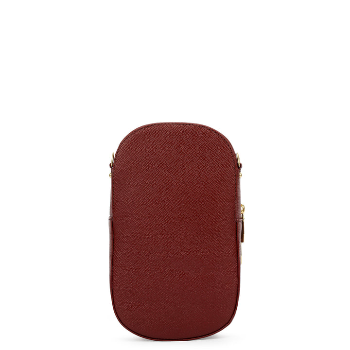 Franzy Leather Crossbody - Cherry