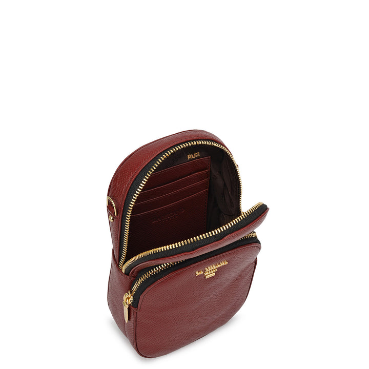 Franzy Leather Crossbody - Cherry