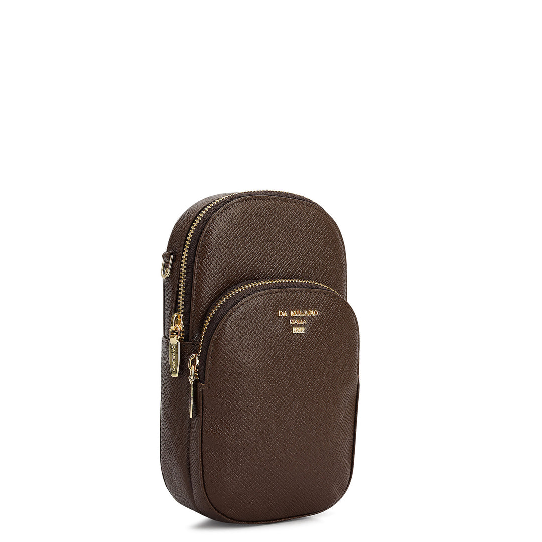 Franzy Leather Crossbody - Walnut