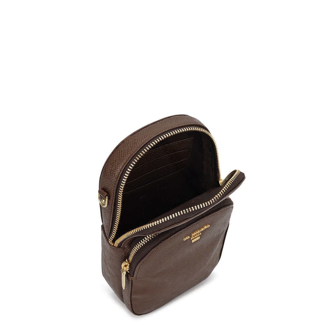 Franzy Leather Crossbody - Walnut