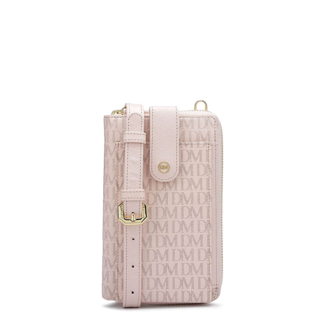 Monogram Leather Crossbody - Blush