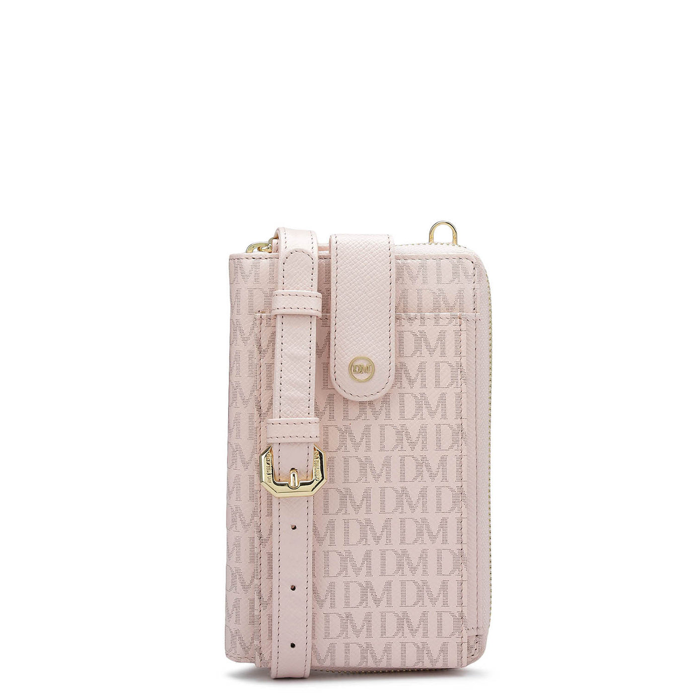 Monogram Leather Crossbody - Blush