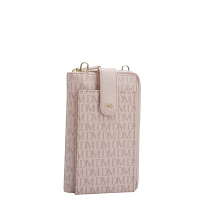 Monogram Leather Crossbody - Blush