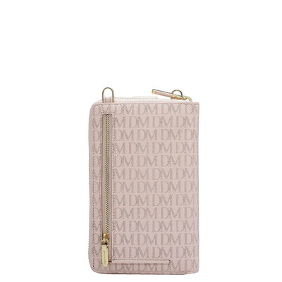 Monogram Leather Crossbody - Blush