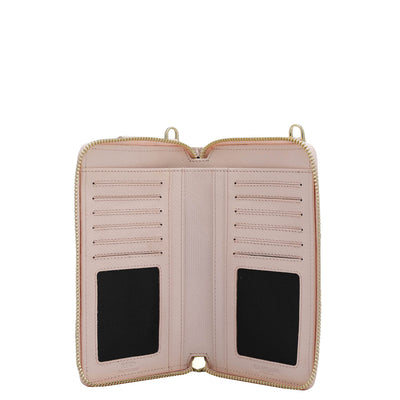 Monogram Leather Crossbody - Blush