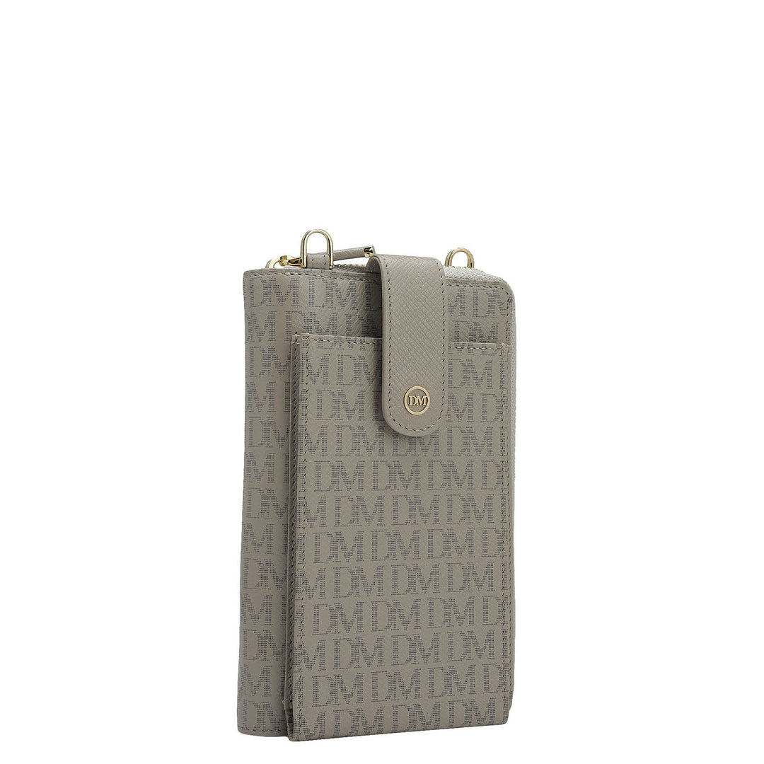 Monogram Leather Crossbody - Chalk