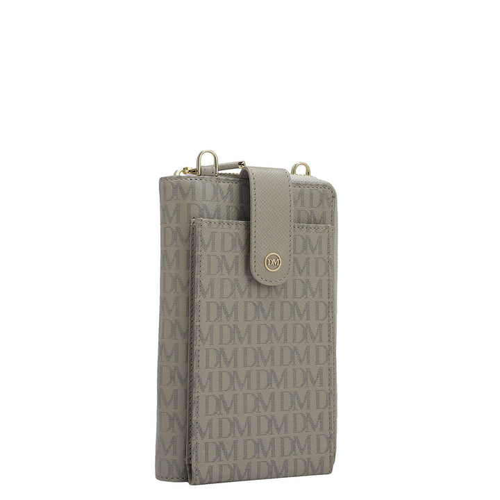 Monogram Leather Crossbody - Chalk