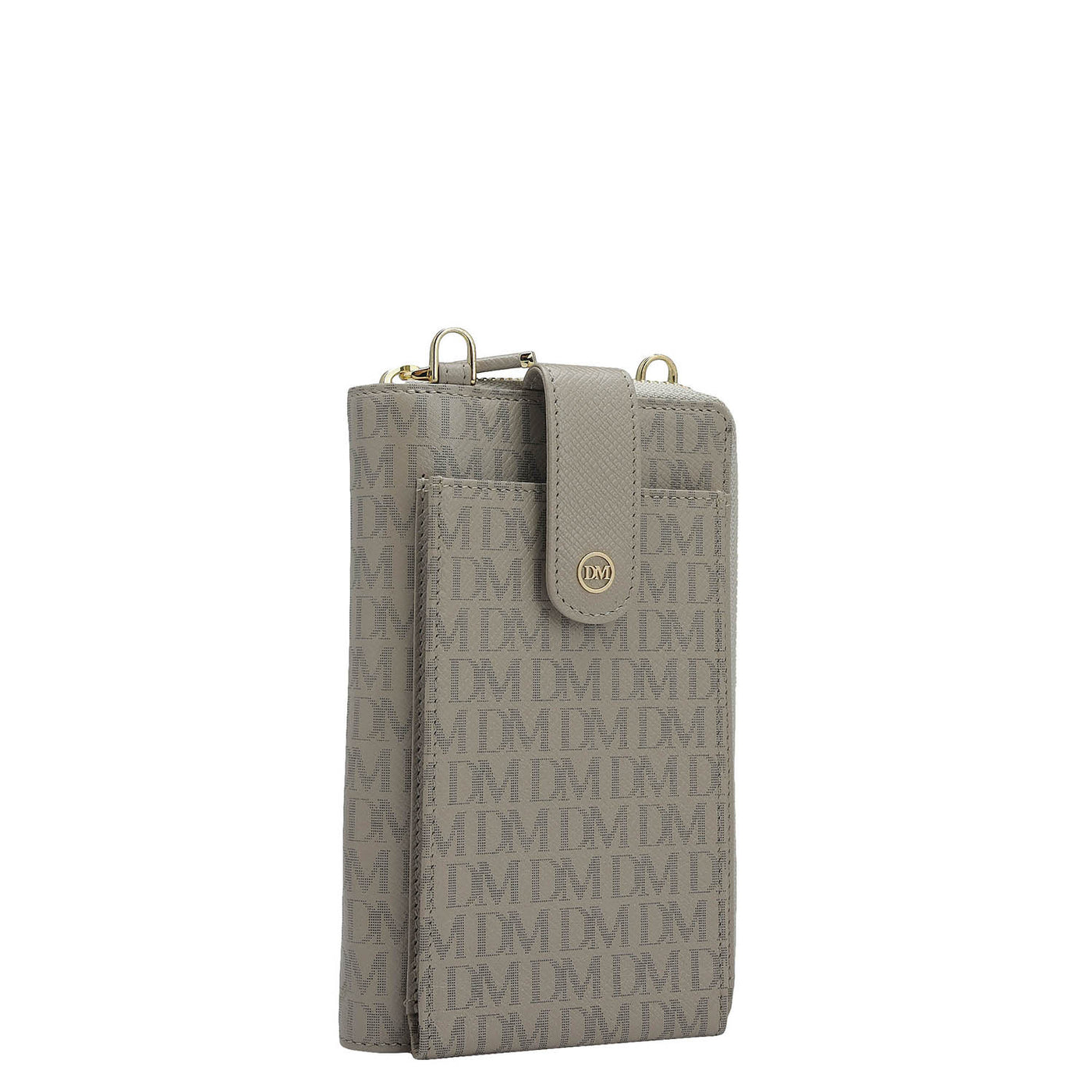 Monogram Leather Crossbody - Chalk