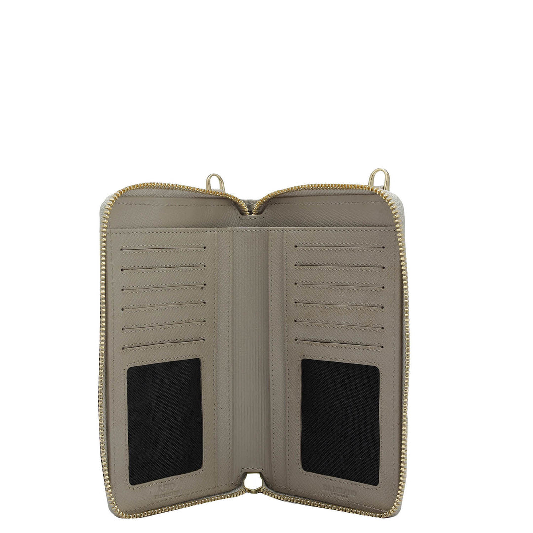 Monogram Leather Crossbody - Chalk