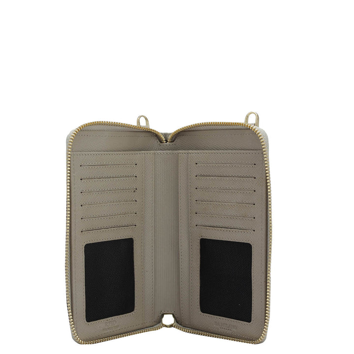 Monogram Leather Crossbody - Chalk