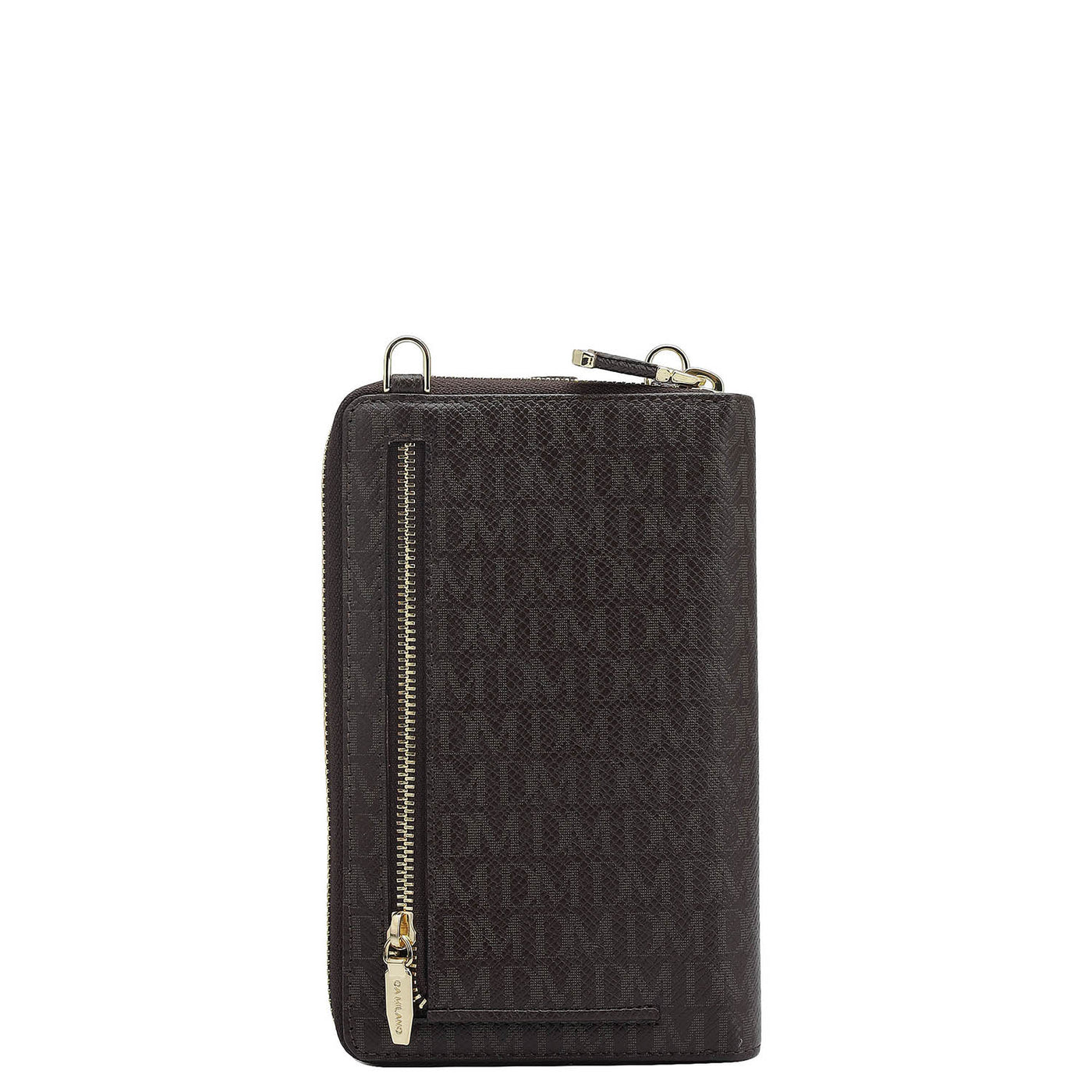 Monoram Leather Crossbody - Chocolate