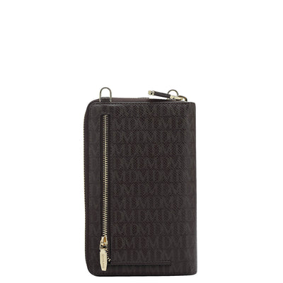 Monoram Leather Crossbody - Chocolate