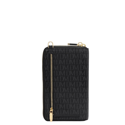 Monogram Leather Crossbody - Black