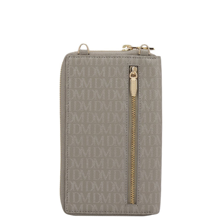 Monogram Leather Crossbody - Stone Grey
