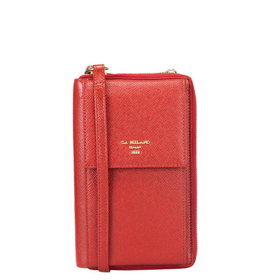 Franzy Leather Crossbody - Red