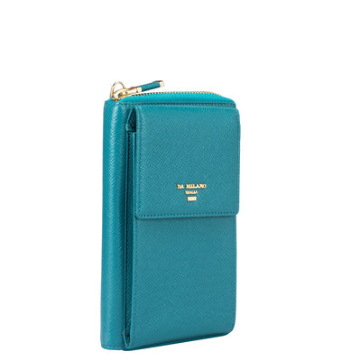 Franzy Leather Crossbody - Teal