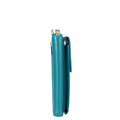 Franzy Leather Crossbody - Teal
