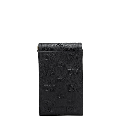Monogram Wax Leather Crossbody - Black