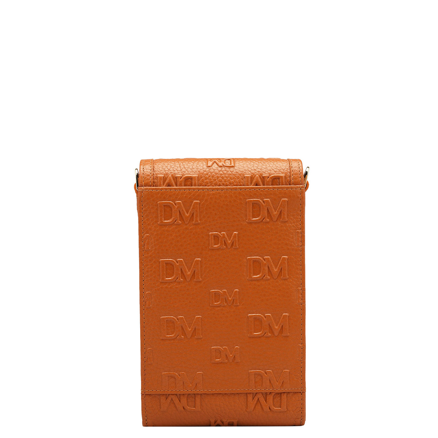 Monogram Wax Leather Crossbody - Orange