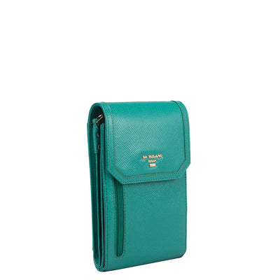 Small Franzy Leather Cross Body - Green