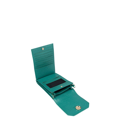 Franzy Leather Crossbody - Green