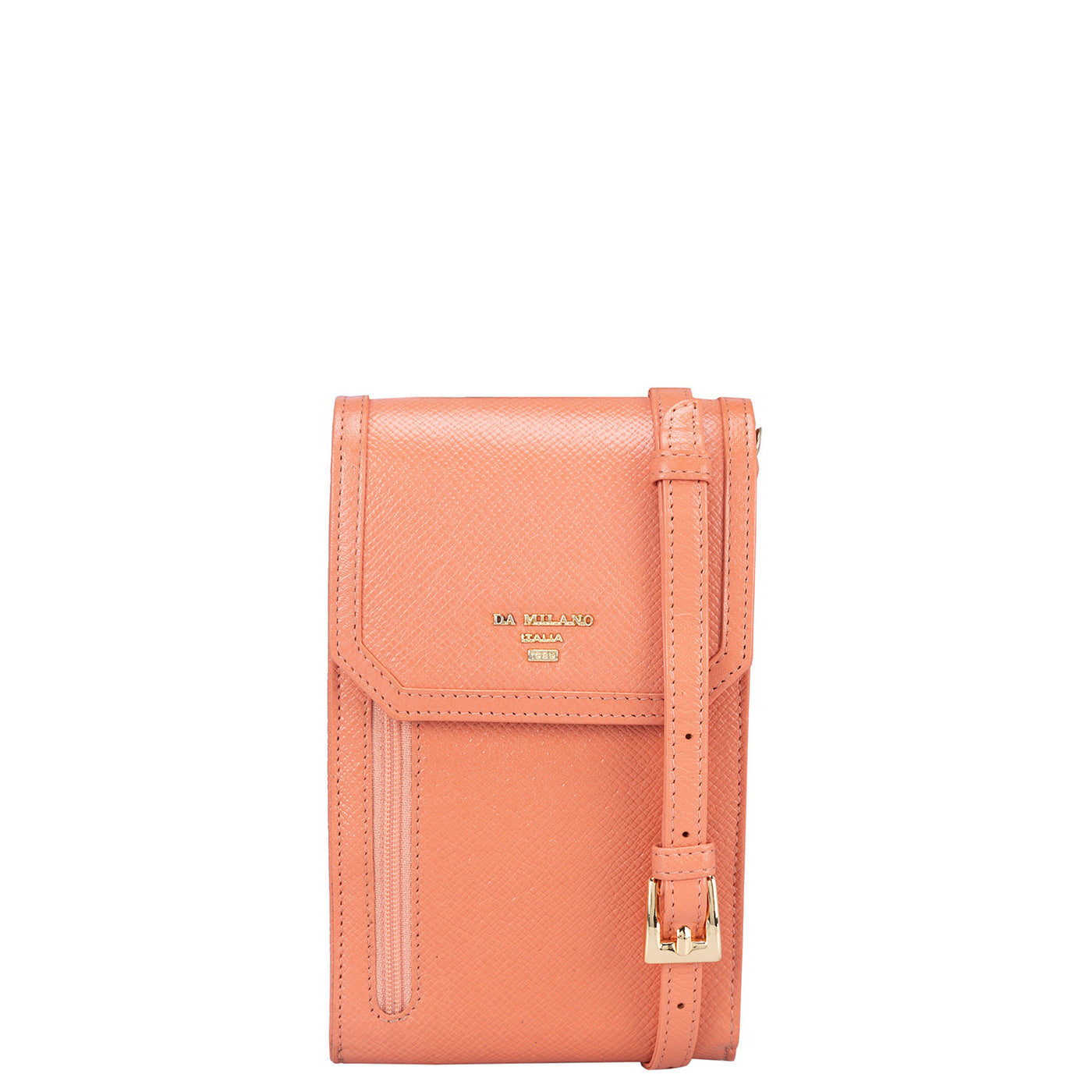 Franzy Leather Crossbody - Salmon