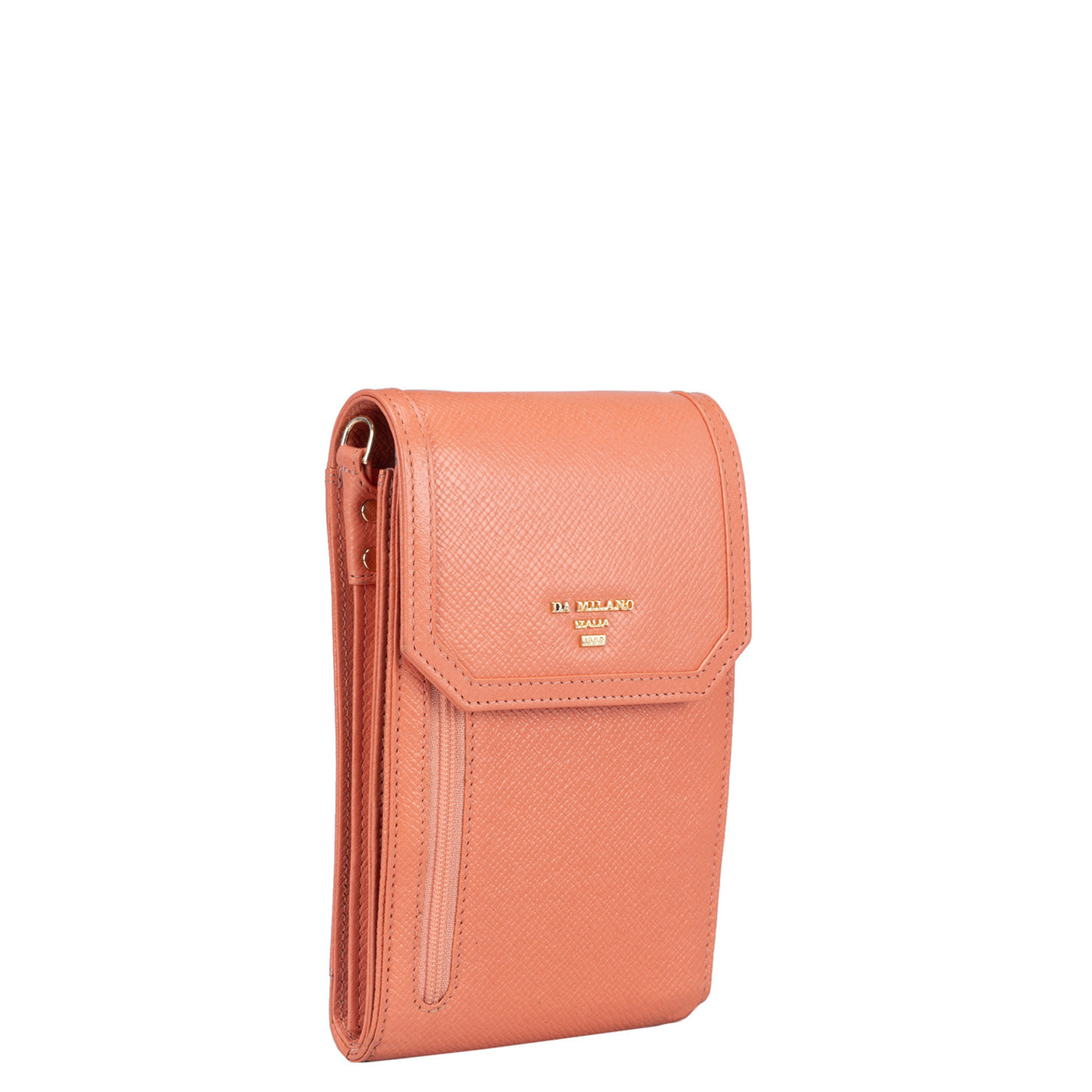 Franzy Leather Crossbody - Salmon