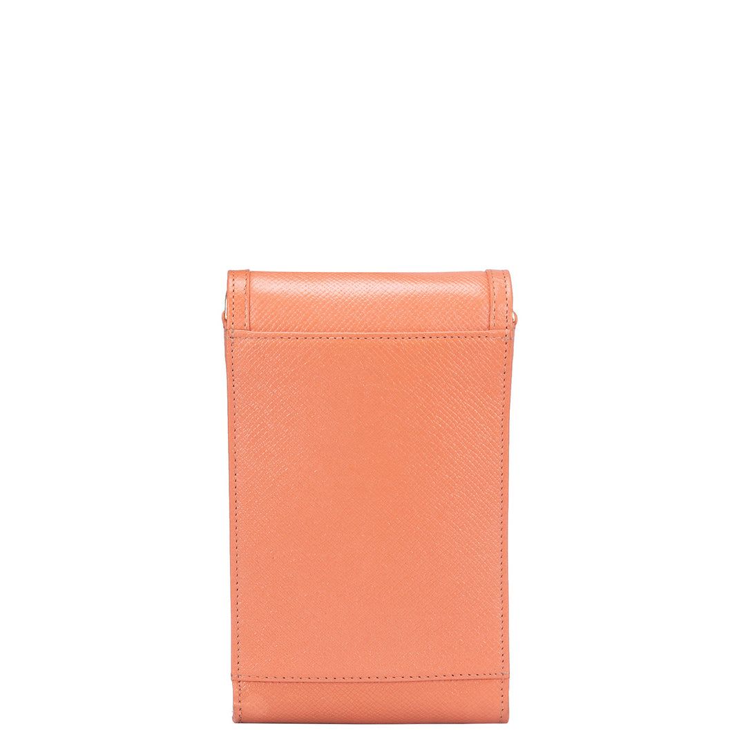 Franzy Leather Crossbody - Salmon
