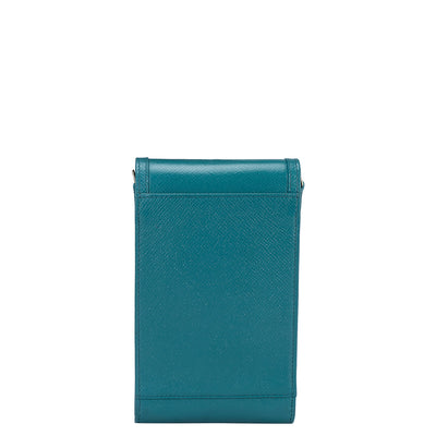 Franzy Leather Crossbody - Teal