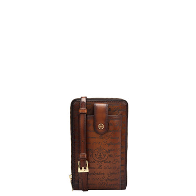 Signato Leather Crossbody - Cognac