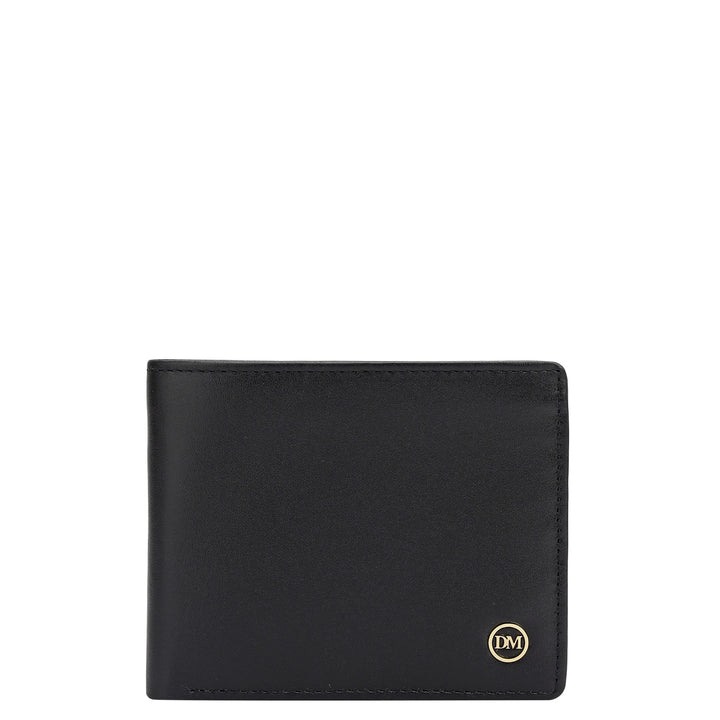 Black Bifold Leather Mens Wallet