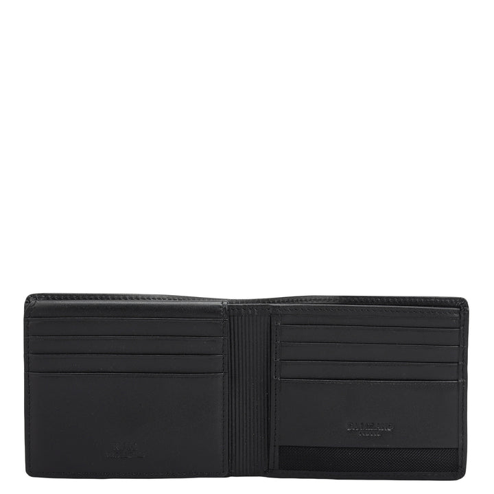 Black Bifold Leather Mens Wallet