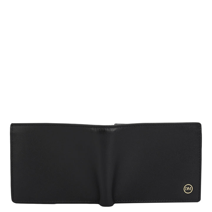 Black Bifold Leather Mens Wallet
