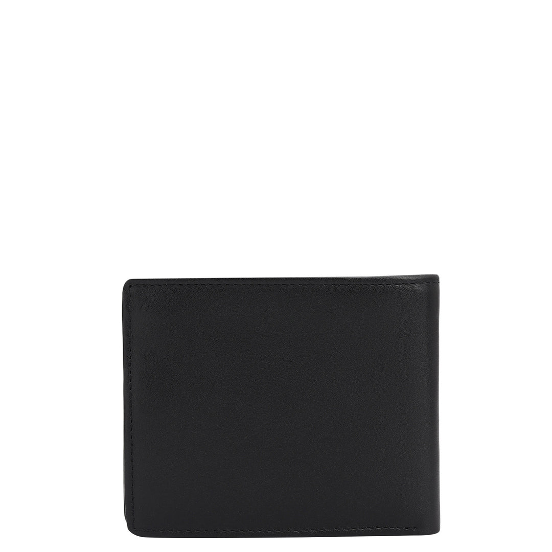 Black Bifold Leather Mens Wallet