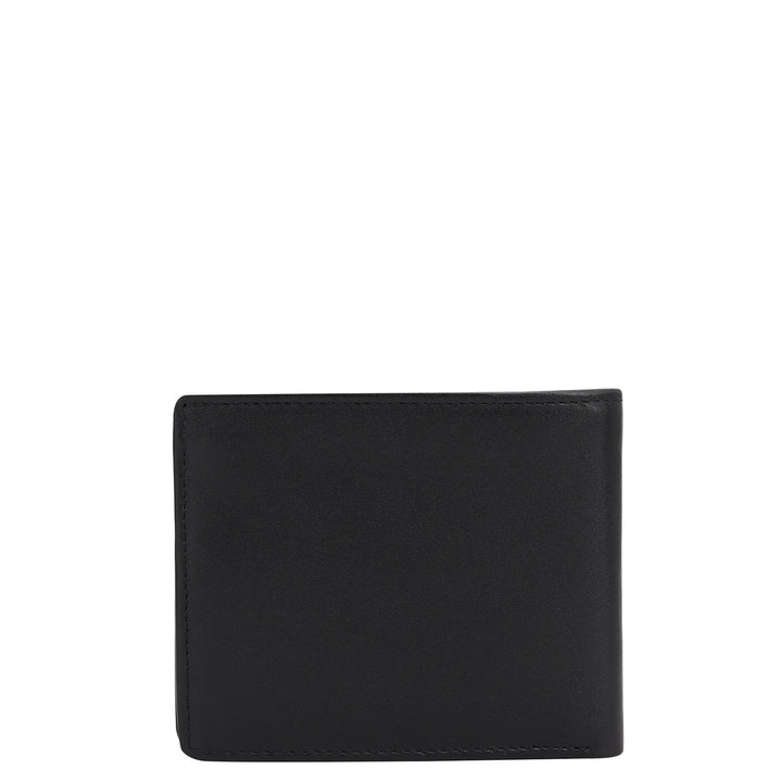 Black Bifold Leather Mens Wallet