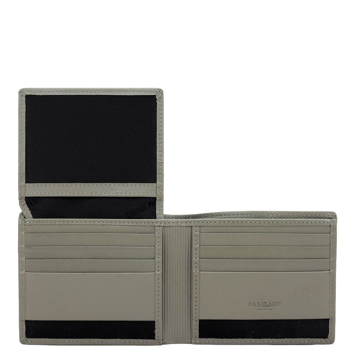 Grey Bifold Leather Mens Wallet