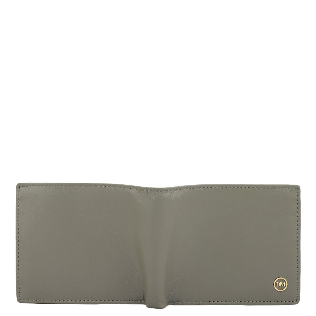 Grey Bifold Leather Mens Wallet